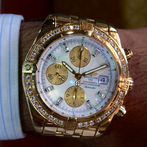 breitling watch with diamonds|breitling cronografo.